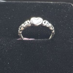 New Annika Witt Sterling Silver Hearts Ring Size 8